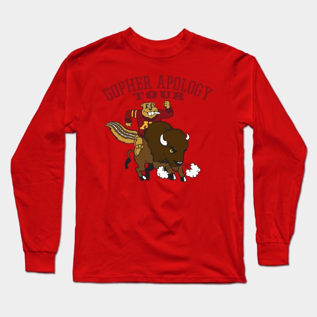 Gopher Apology Tour Long Sleeve T-Shirt by MindsparkCreative